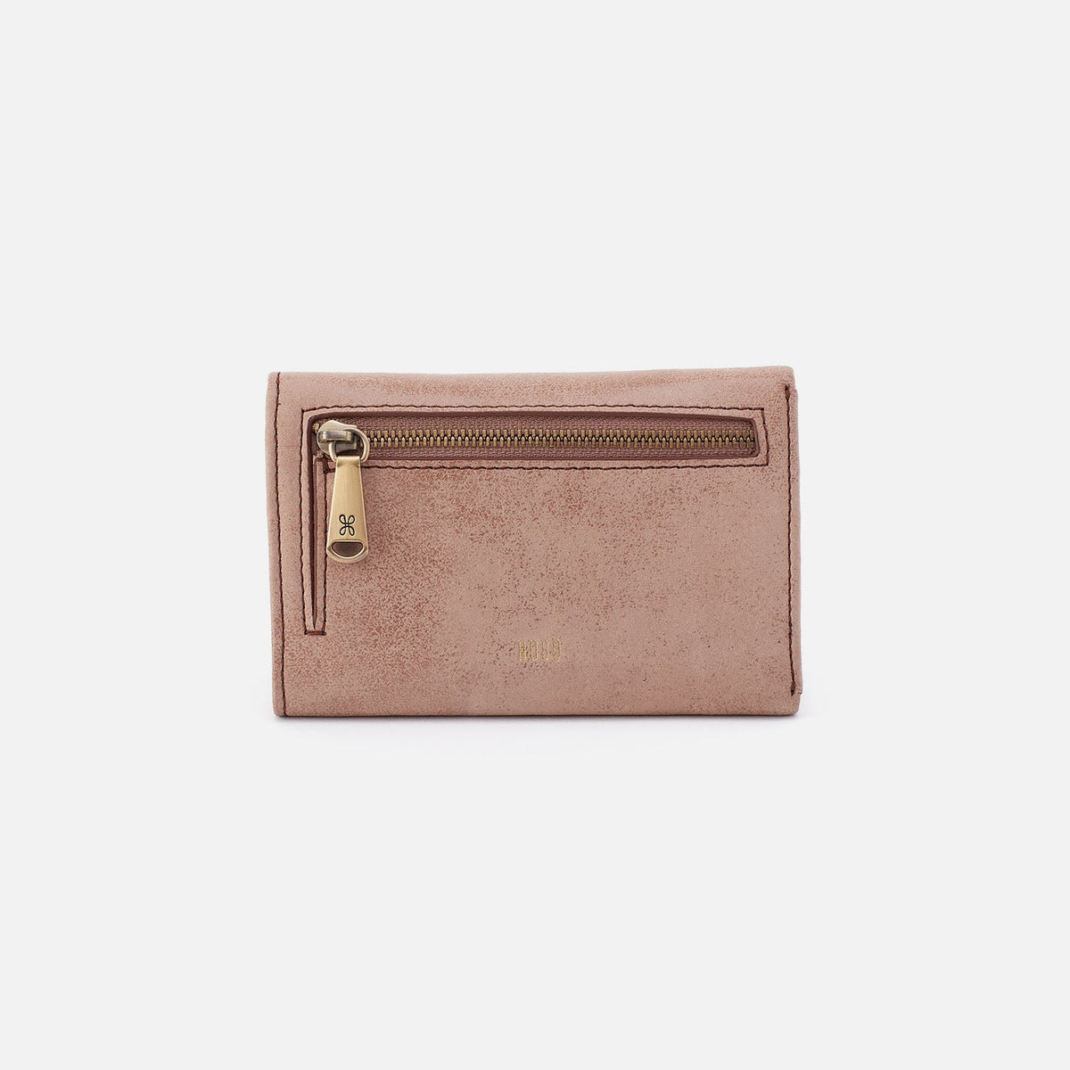 HOBO Jill Trifold Wallet In Buffed Leather - Hazel