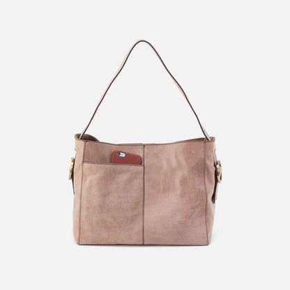 HOBO Render Shoulder Bag In Buffed Leather - Hazel