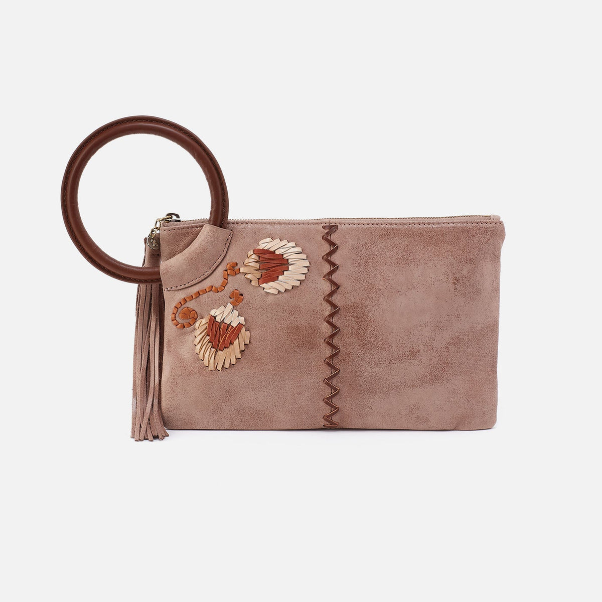 HOBO Sheila Clutch In Buffed Leather - Hazel