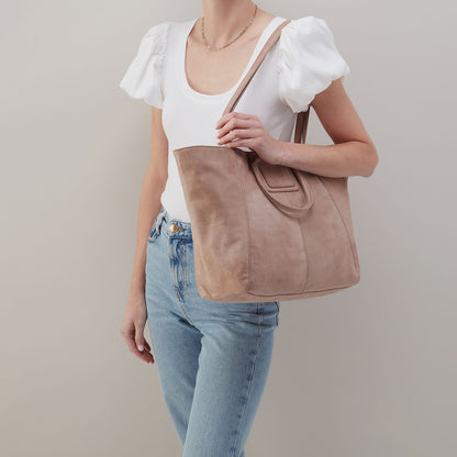 HOBO Sheila East-West Tote In Buffed Leather - Hazel