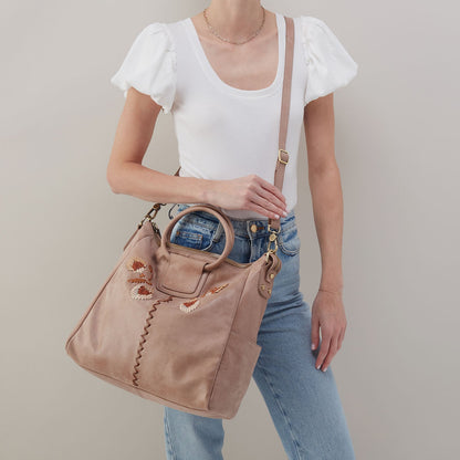HOBO Sheila Large Satchel In Buffed Leather - Hazel