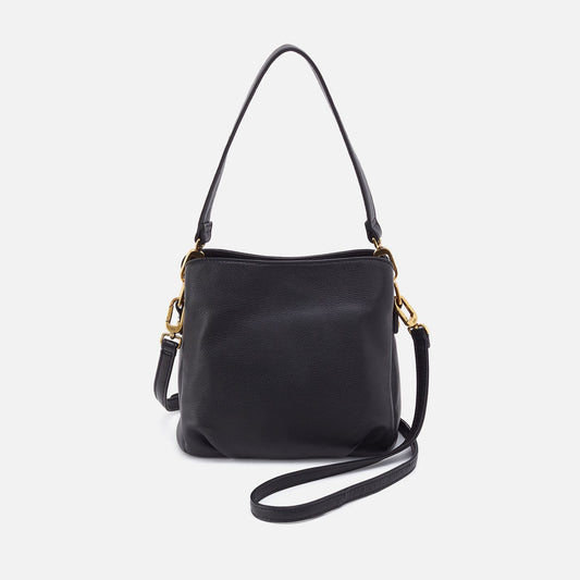 HOBO Starr Convertible Shoulder Bag in Pebbled Leather - Black