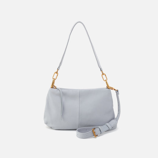 HOBO Advance Shoulder Bag In Pebbled Leather - Blue Pearl