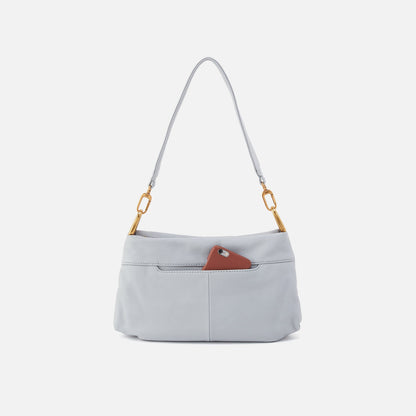 HOBO Advance Shoulder Bag In Pebbled Leather - Blue Pearl