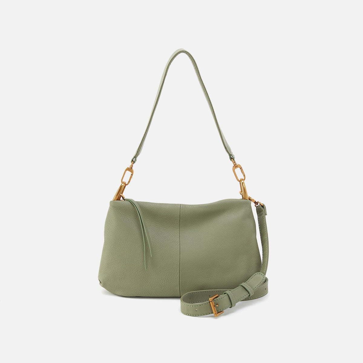 HOBO Advance Shoulder Bag In Pebbled Leather - Watercress