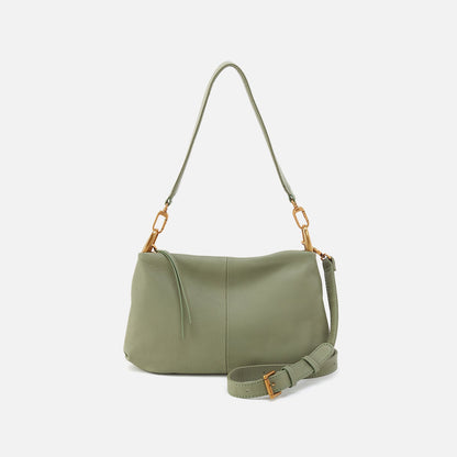 HOBO Advance Shoulder Bag In Pebbled Leather - Watercress