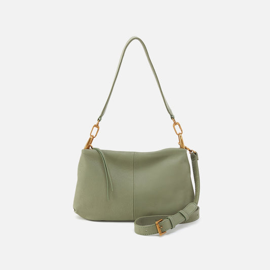 HOBO Advance Shoulder Bag In Pebbled Leather - Watercress