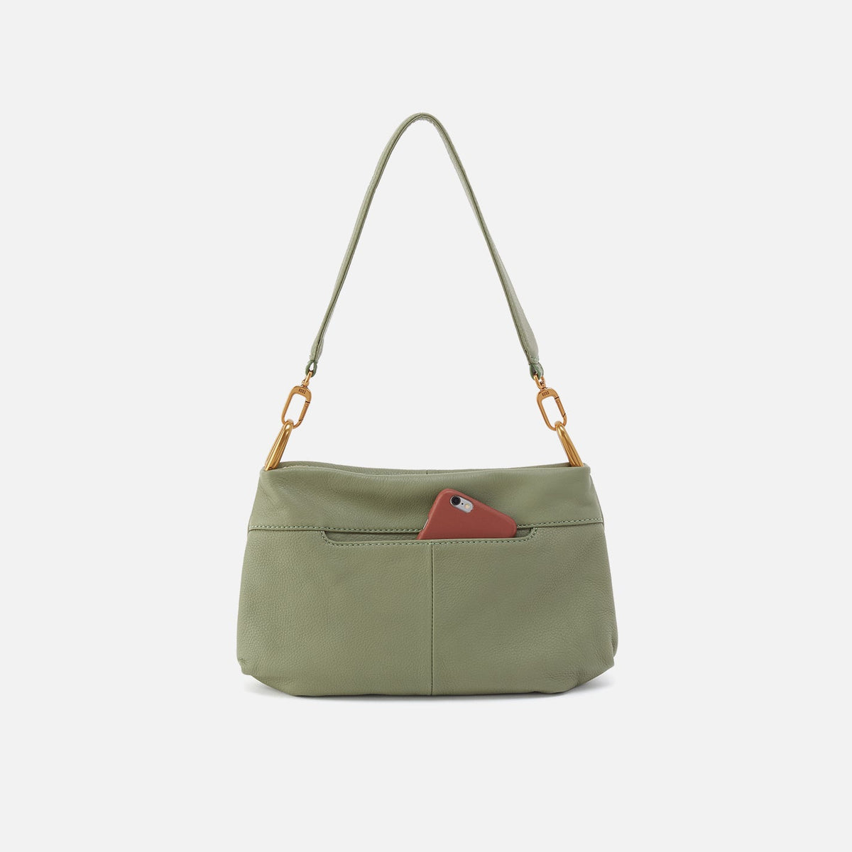 HOBO Advance Shoulder Bag In Pebbled Leather - Watercress