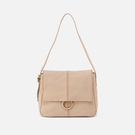 HOBO Austin Shoulder Bag In Pebbled Leather - Linen