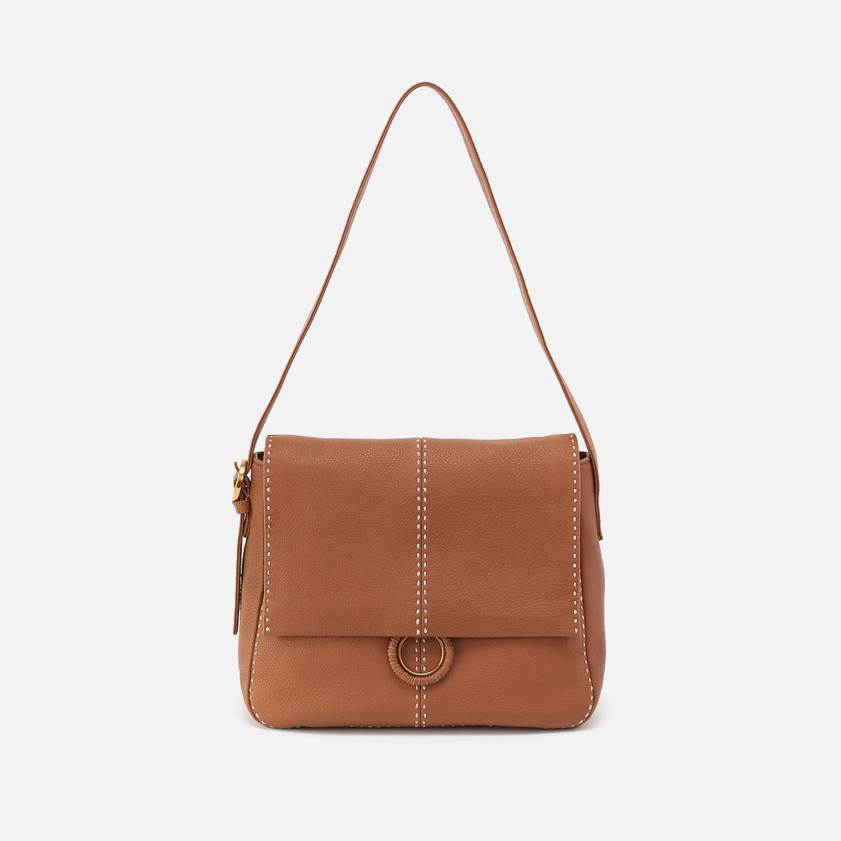 HOBO Austin Shoulder Bag In Pebbled Leather - Warm Honey
