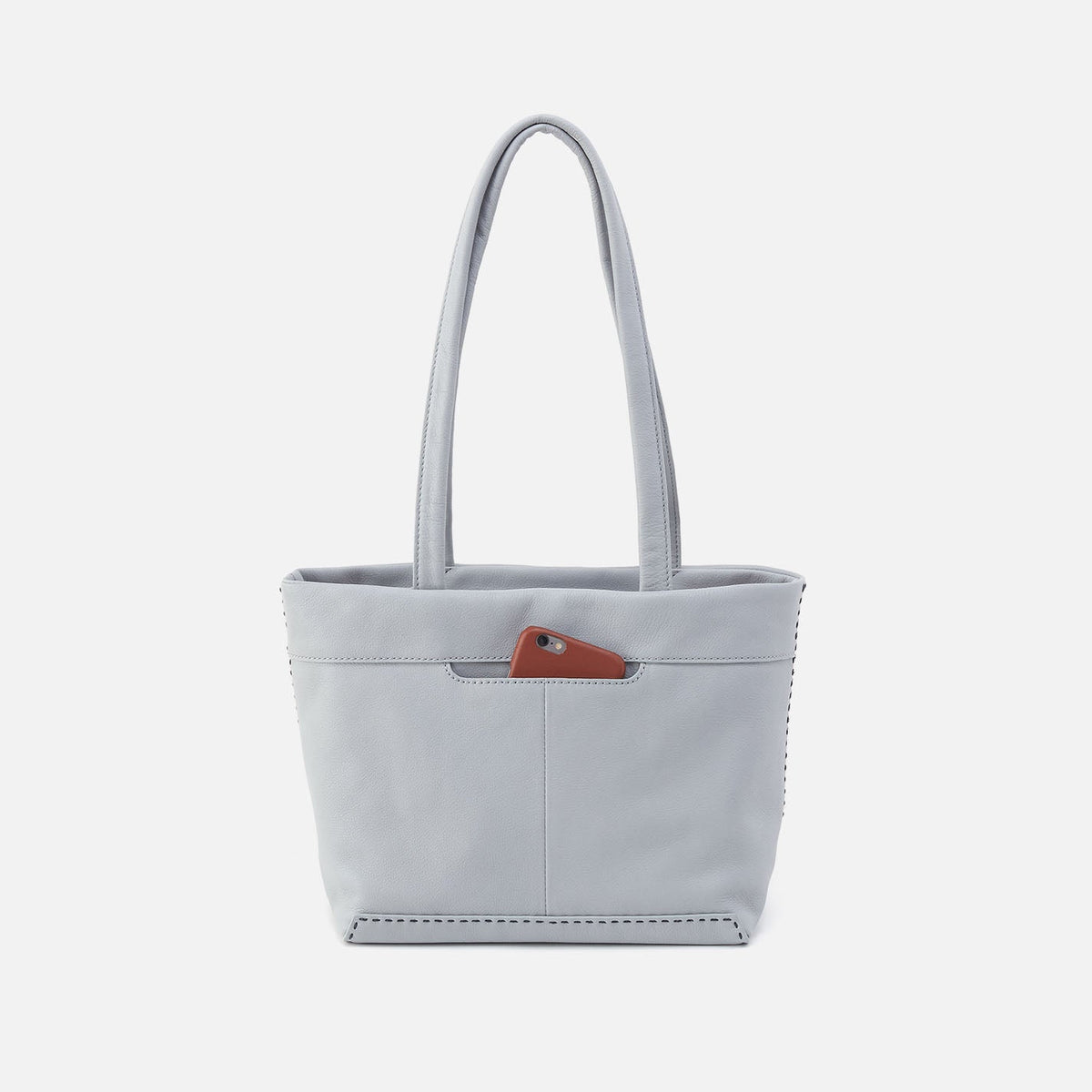 HOBO Austin Tote In Pebbled Leather - Blue Pearl