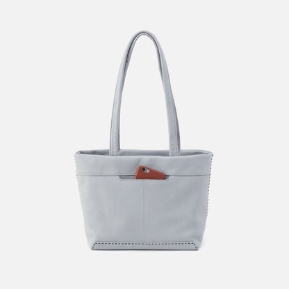 HOBO Austin Tote In Pebbled Leather - Blue Pearl