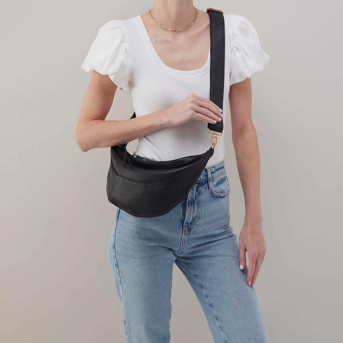 HOBO Carmen Sling In Pebbled Leather - Black