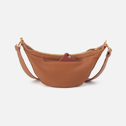 HOBO Carmen Sling In Pebbled Leather - Warm Honey