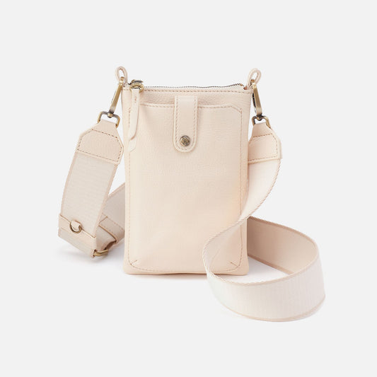 HOBO Cass Phone Crossbody In Pebbled Leather - Cream