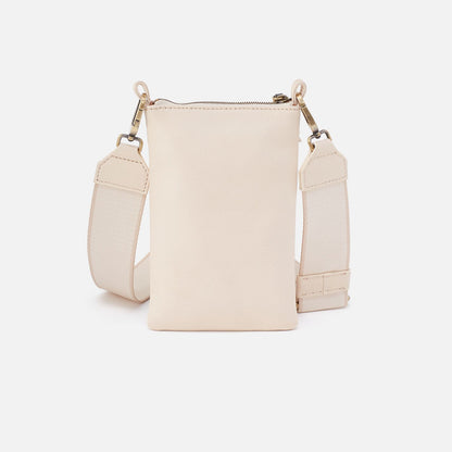 HOBO Cass Phone Crossbody In Pebbled Leather - Cream
