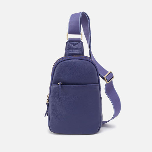 HOBO Cass Sling In Pebbled Leather - Dark Iris