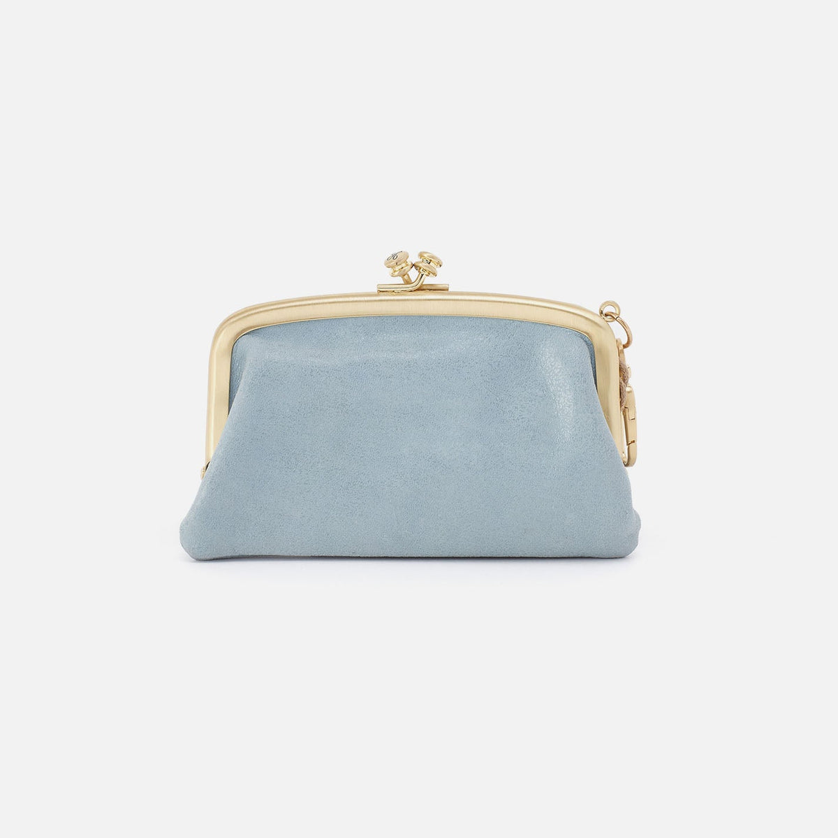 HOBO Cheer Frame Pouch In Buffed Leather - Sky