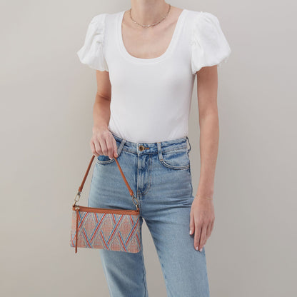 HOBO Darcy Crossbody In Multi Weave With Leather Trim - Sunset Raffia