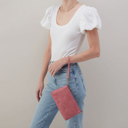 HOBO Darcy Crossbody In Tooled Embossed Leather - Mauve Tooled Emboss