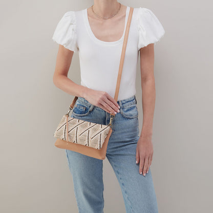 HOBO Darcy Double Crossbody In Pebbled Leather - Porcini