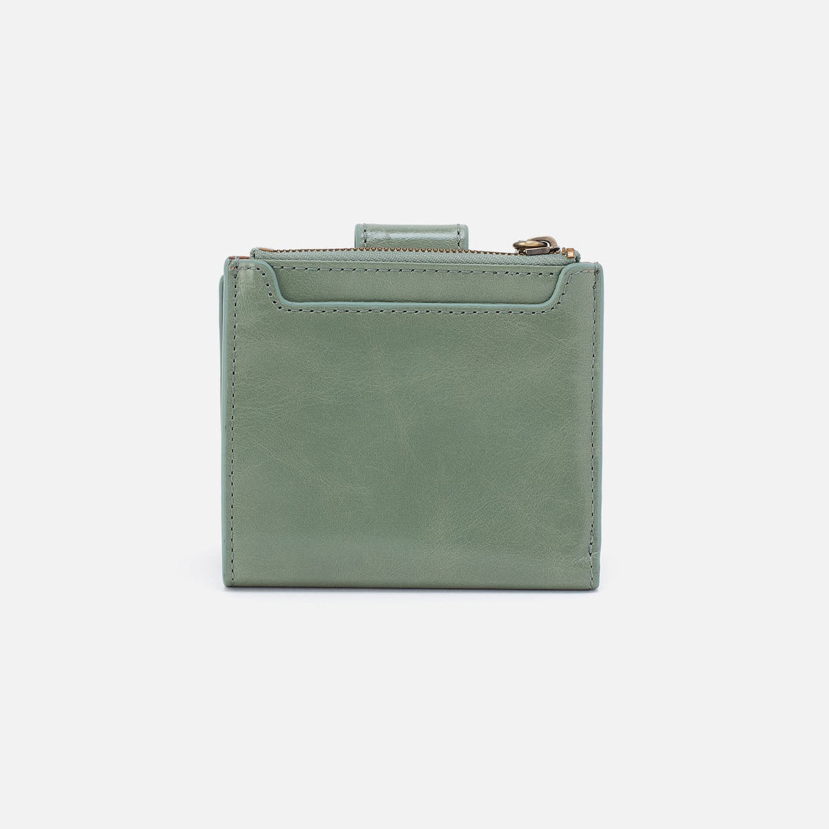 HOBO Dunn Mini Wallet In Polished Leather - Jade