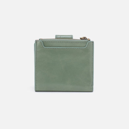 HOBO Dunn Mini Wallet In Polished Leather - Jade