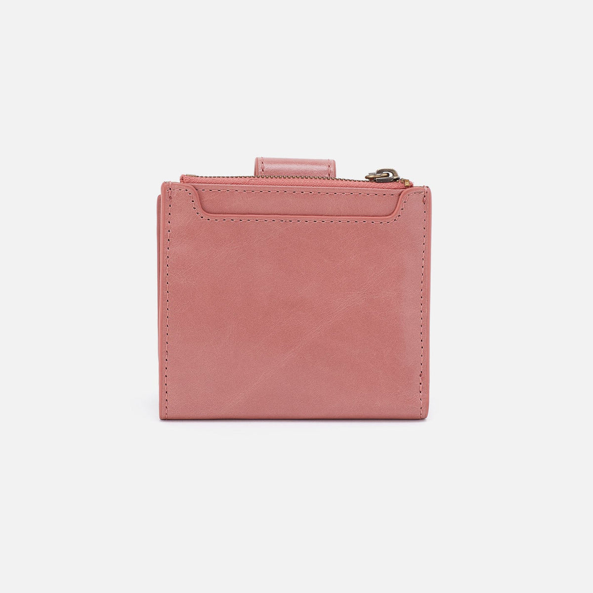 HOBO Dunn Mini Wallet In Polished Leather - Rose