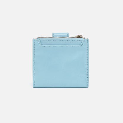 HOBO Dunn Mini Wallet In Polished Leather - Stratosphere