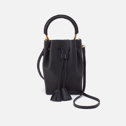 HOBO Eden Phone Crossbody In Pebbled Leather - Black