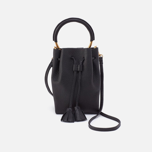 HOBO Eden Phone Crossbody In Pebbled Leather - Black