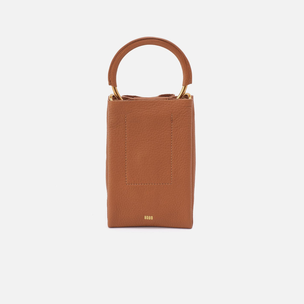 HOBO Eden Phone Crossbody In Pebbled Leather - Warm Honey
