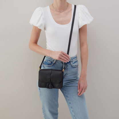 HOBO Eden Small Crossbody In Pebbled Leather - Black