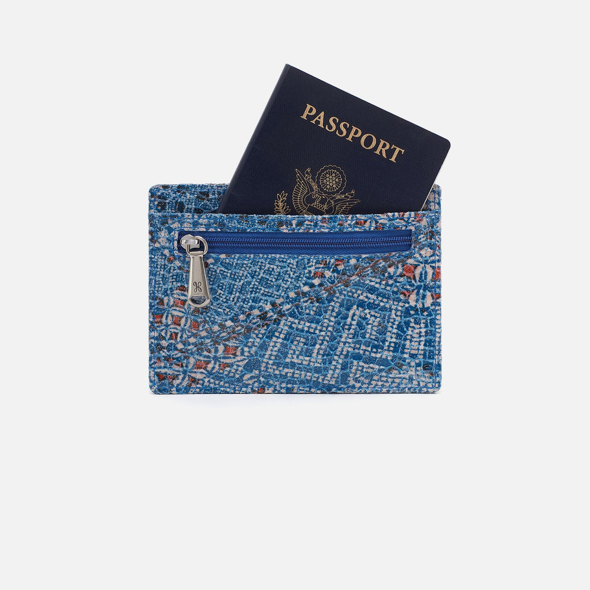 HOBO Euro Slide Card Case In Printed Leather - Boho Bandana
