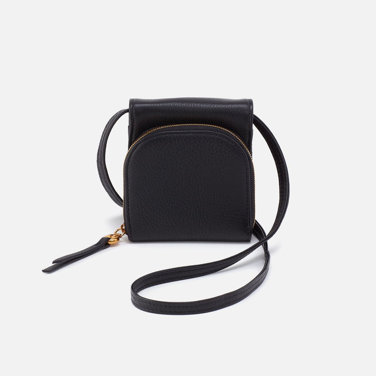 HOBO Fern Wallet Crossbody In Pebbled Leather - Black