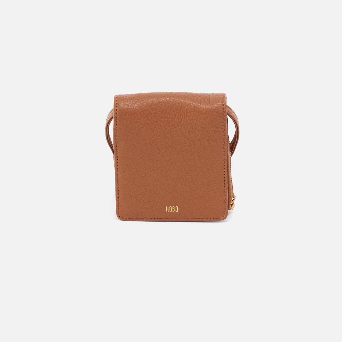 HOBO Fern Wallet Crossbody In Pebbled Leather - Warm Honey