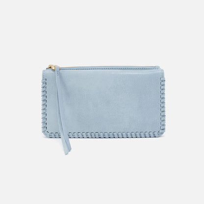 HOBO Foray Large Wallet In Buffed Leather - Sky