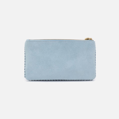 HOBO Foray Large Wallet In Buffed Leather - Sky