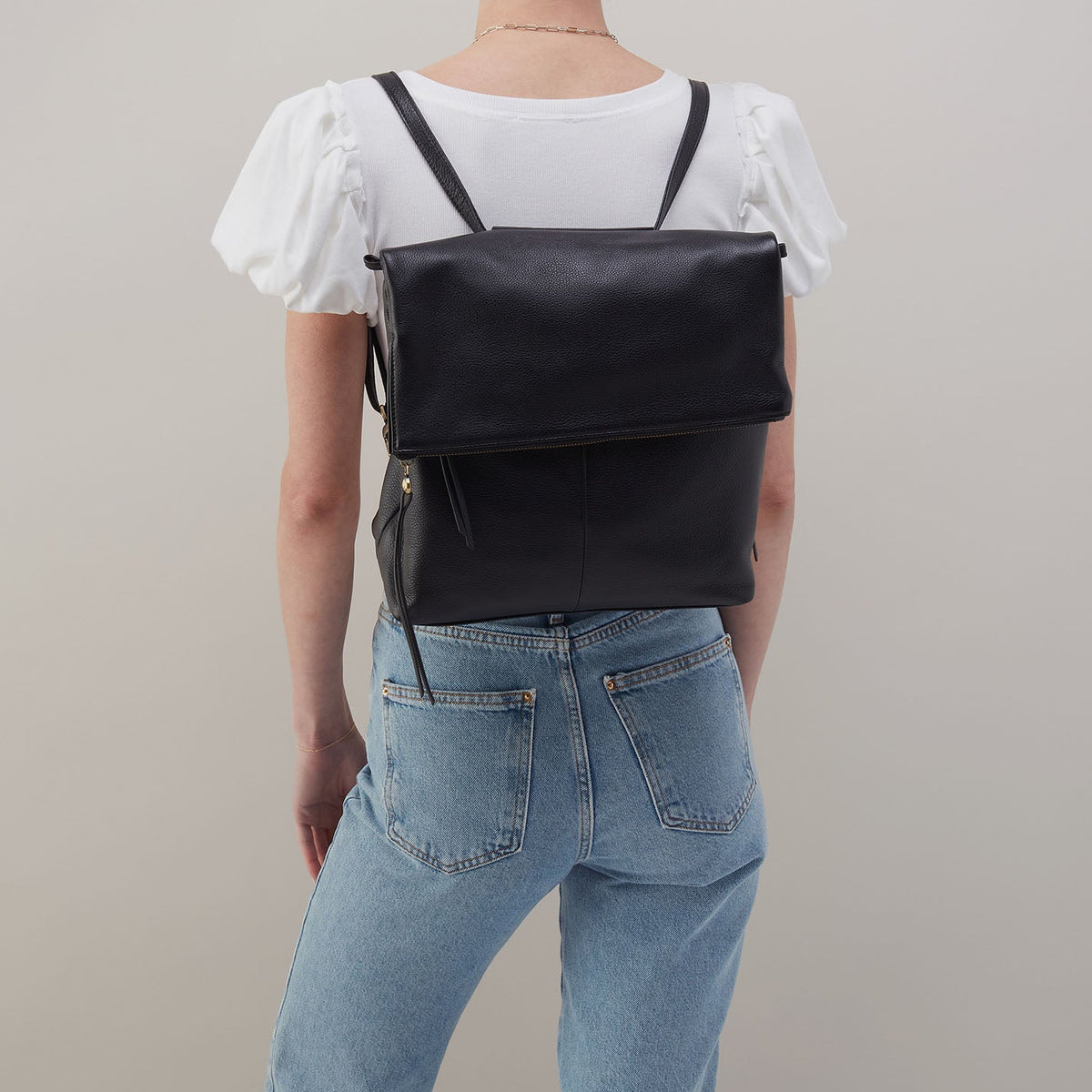 HOBO Grant Backpack In Pebbled Leather - Black