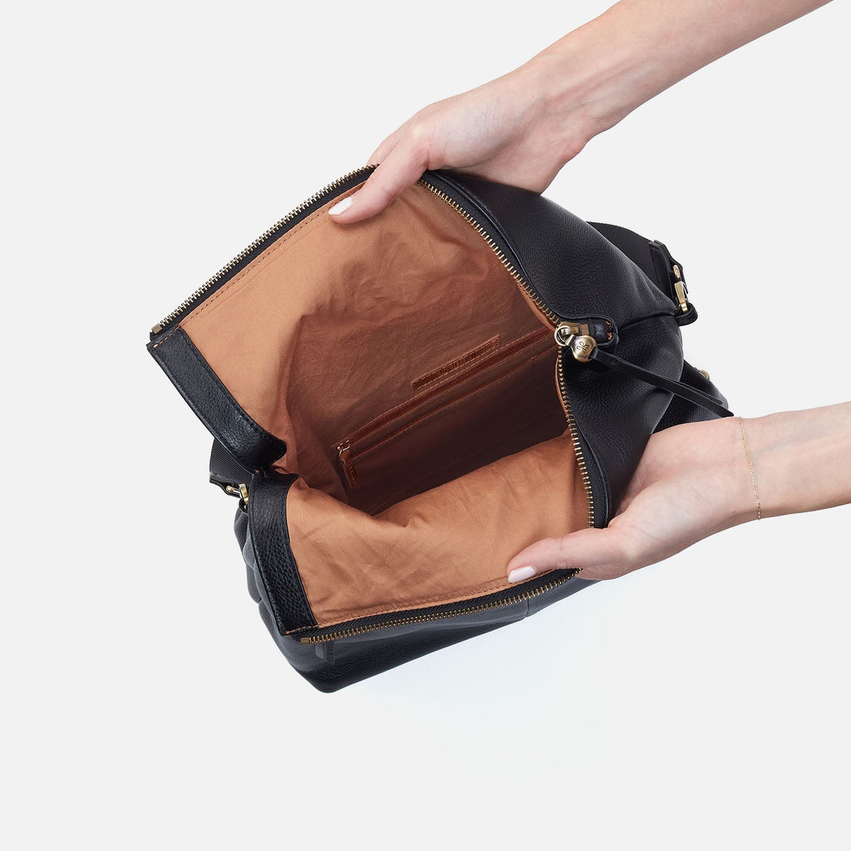 HOBO Grant Backpack In Pebbled Leather - Black