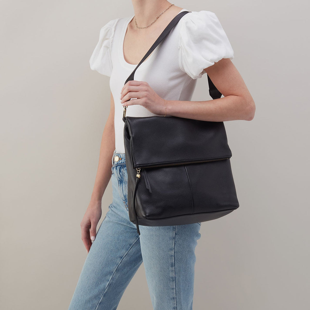 HOBO Grant Backpack In Pebbled Leather - Black