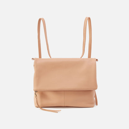 HOBO Grant Backpack In Pebbled Leather - Porcini