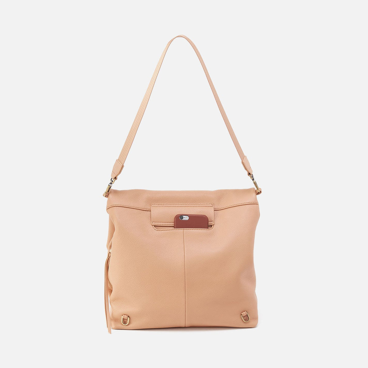 HOBO Grant Backpack In Pebbled Leather - Porcini