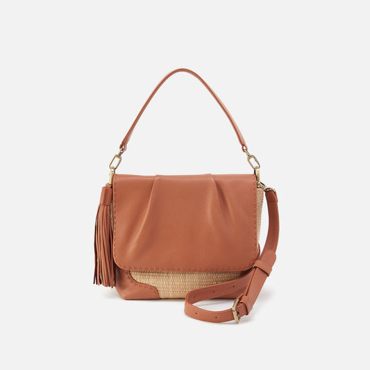 HOBO Harley Convertible Shoulder Bag in Woven Straw - Natural Straw