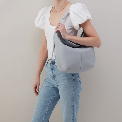 HOBO Harley Hobo In Pebbled Leather - Blue Pearl