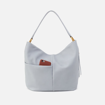 HOBO Harley Hobo In Pebbled Leather - Blue Pearl
