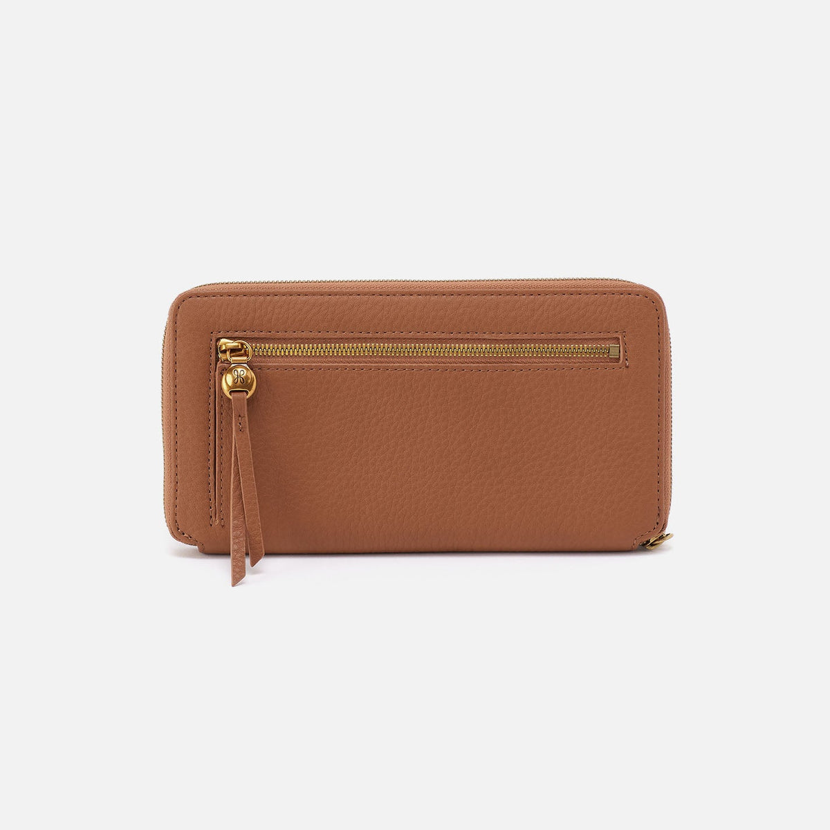 HOBO Hart Large Wallet In Pebbled Leather - Warm Honey