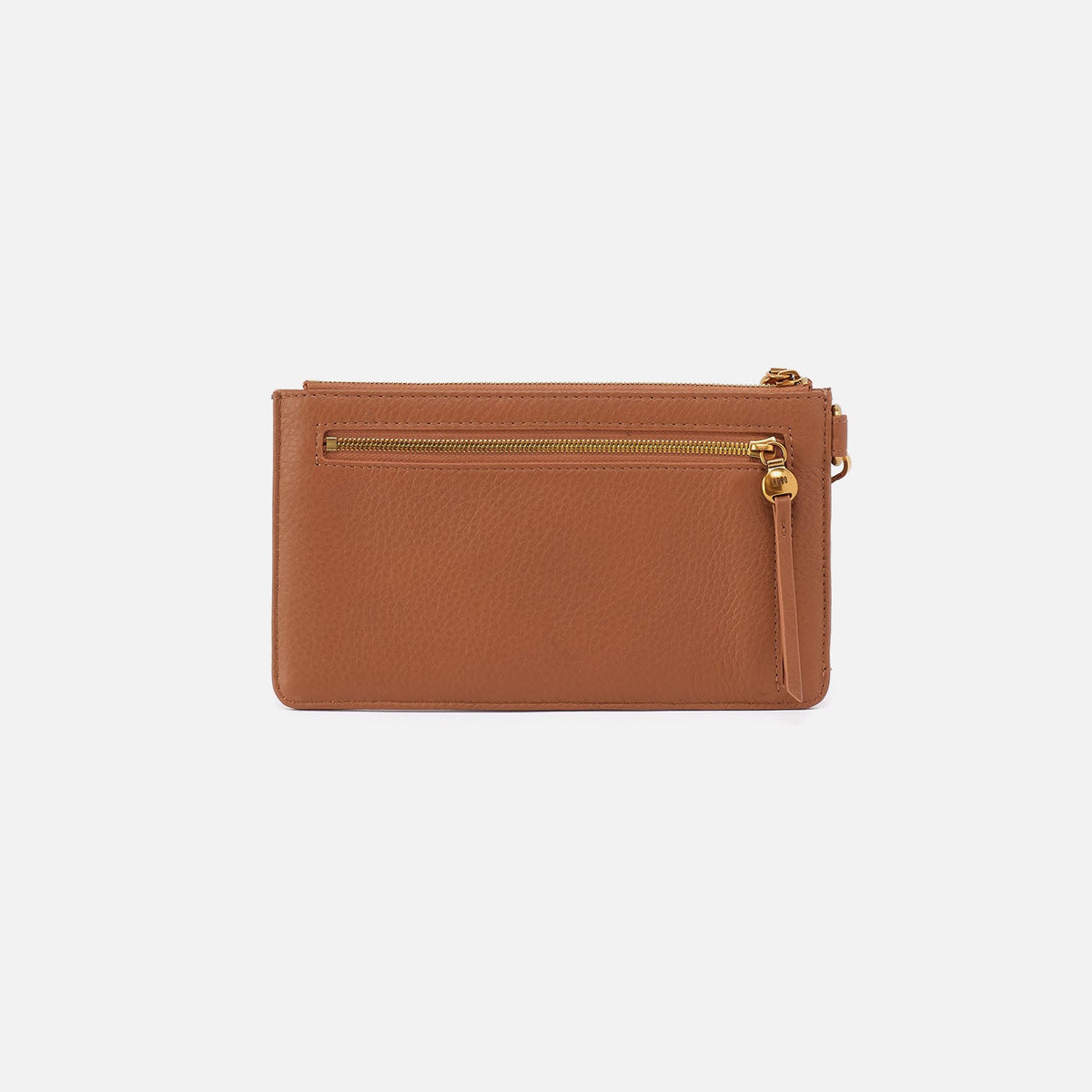HOBO Hart Wristlet In Pebbled Leather - Warm Honey