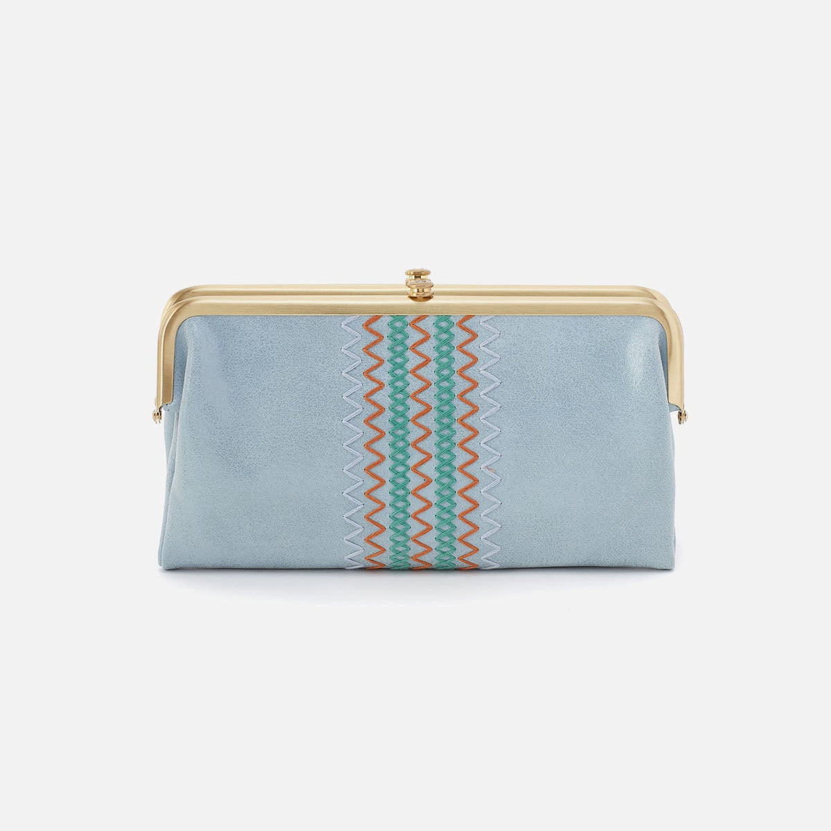 HOBO Lauren Clutch-Wallet In Buffed Leather - Sky