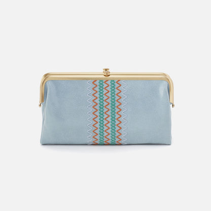 HOBO Lauren Clutch-Wallet In Buffed Leather - Sky